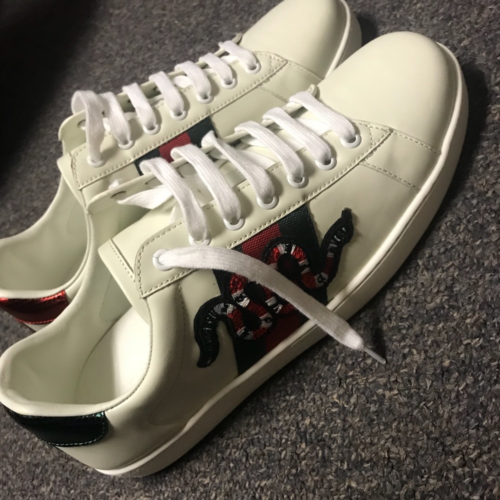 Gucci Ace Snake Sneakers Size 9
